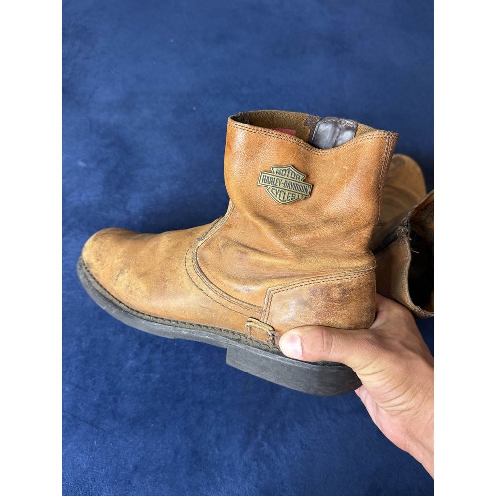 Harley Davidson Scout Motorcycle Boots Mens 11 Brown Leather Biker D95283